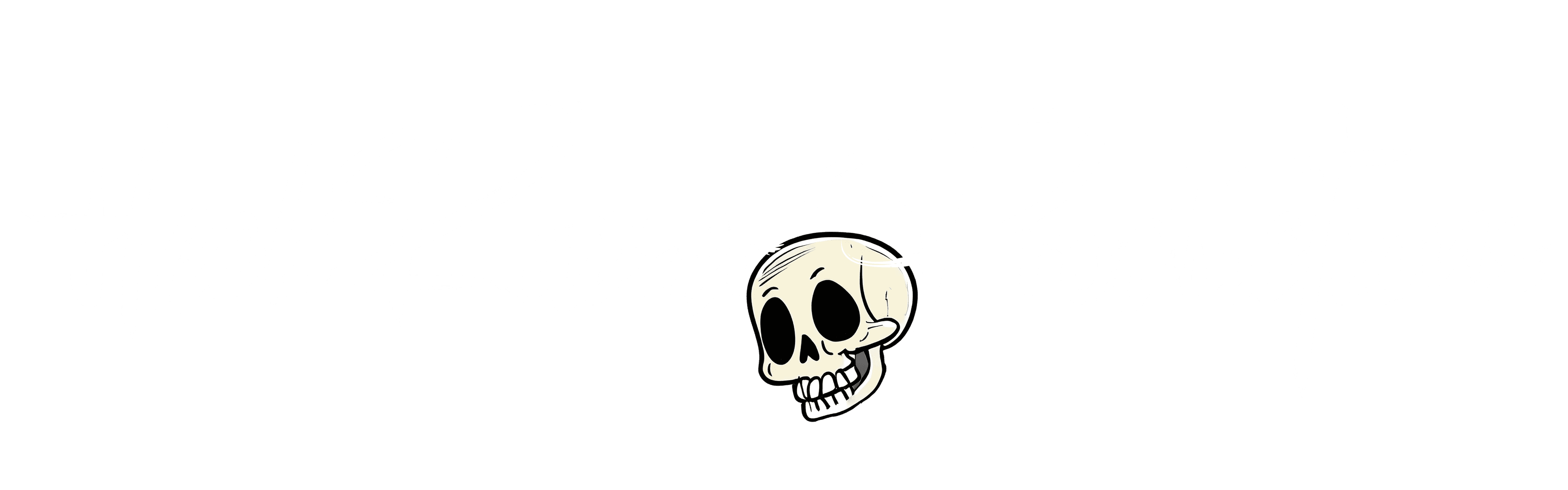 HeckRaiser Productions cursive logo (white)