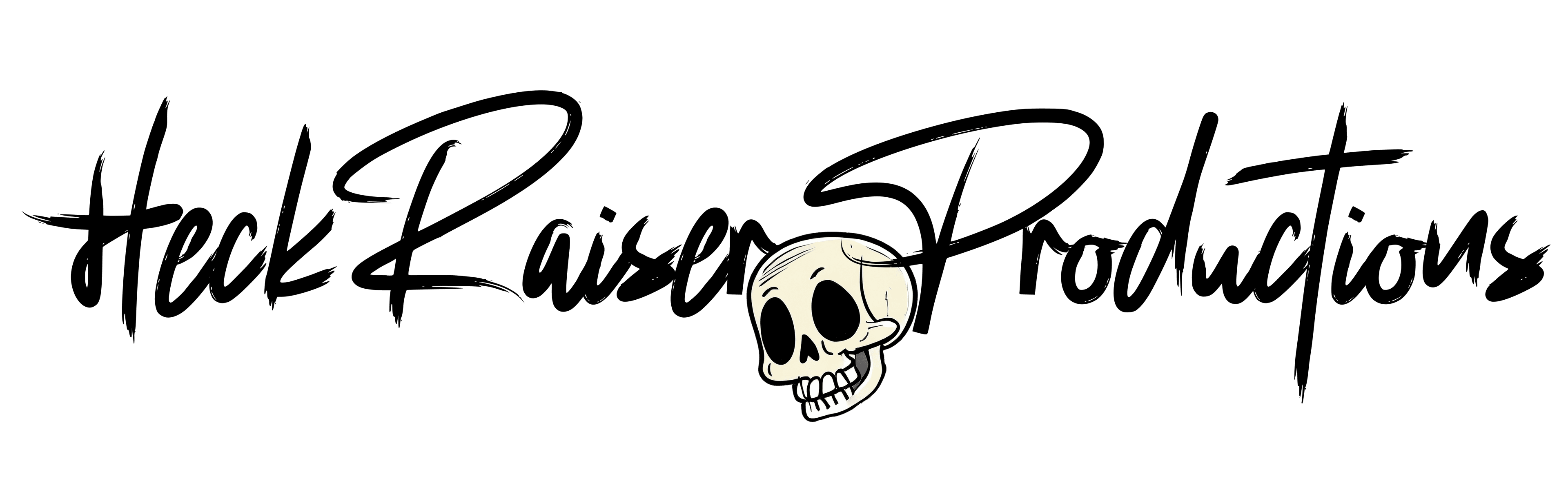 HeckRaiser Productions cursive logo (black)